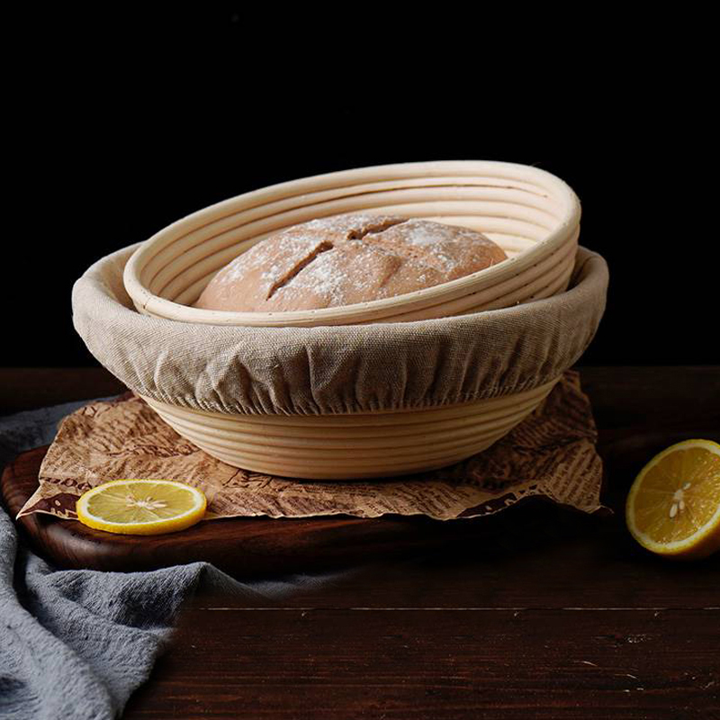 Proofing Basket Banneton - SHENHONG Round Banneton Natural Rattan Dough