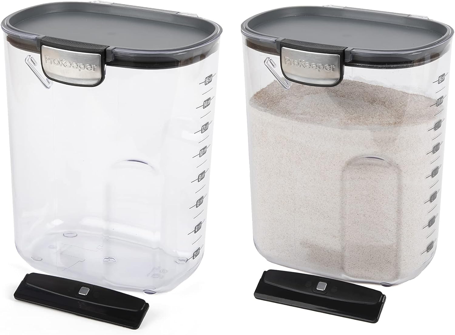 Kitchen Baking Canisters - Airtight Flour Container with Magnetic Leveling