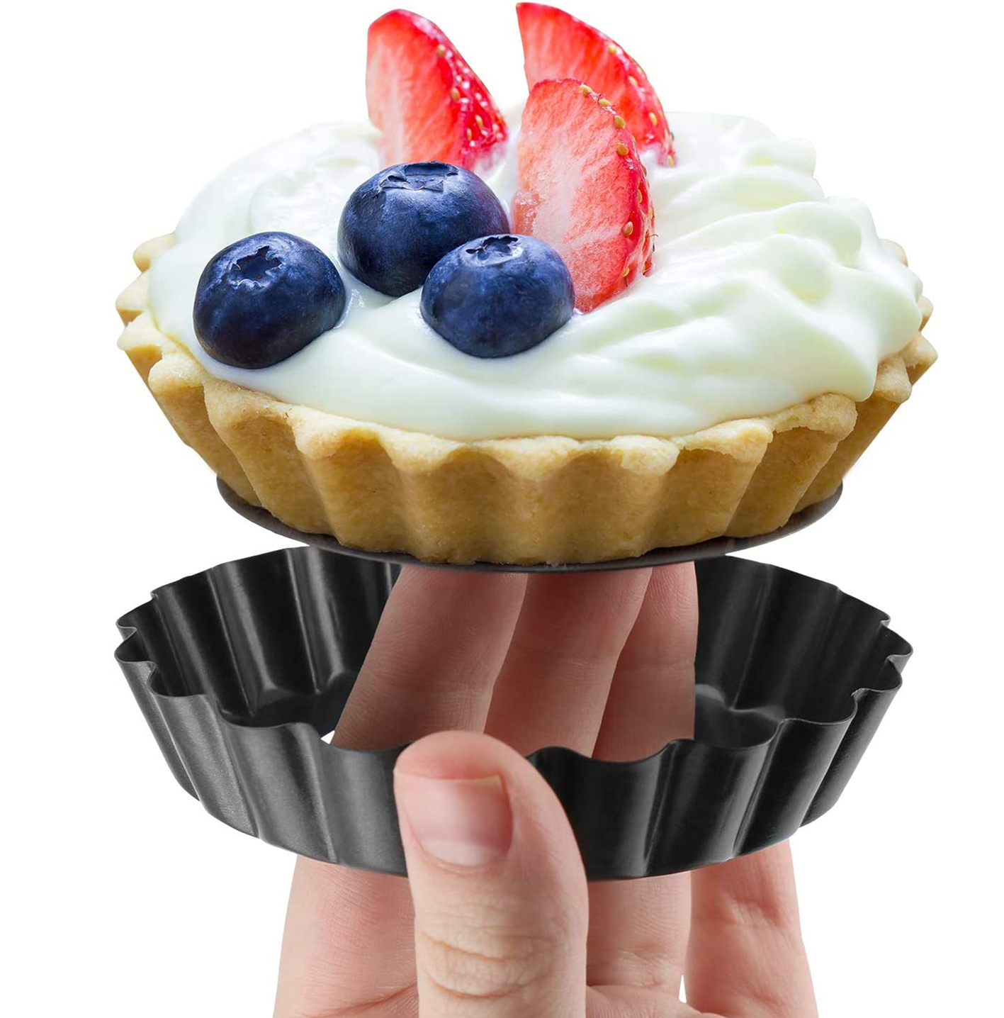6 Pcs Mini Tart Pans 4 Inch wi - Muffin Tin Nonstick review and price