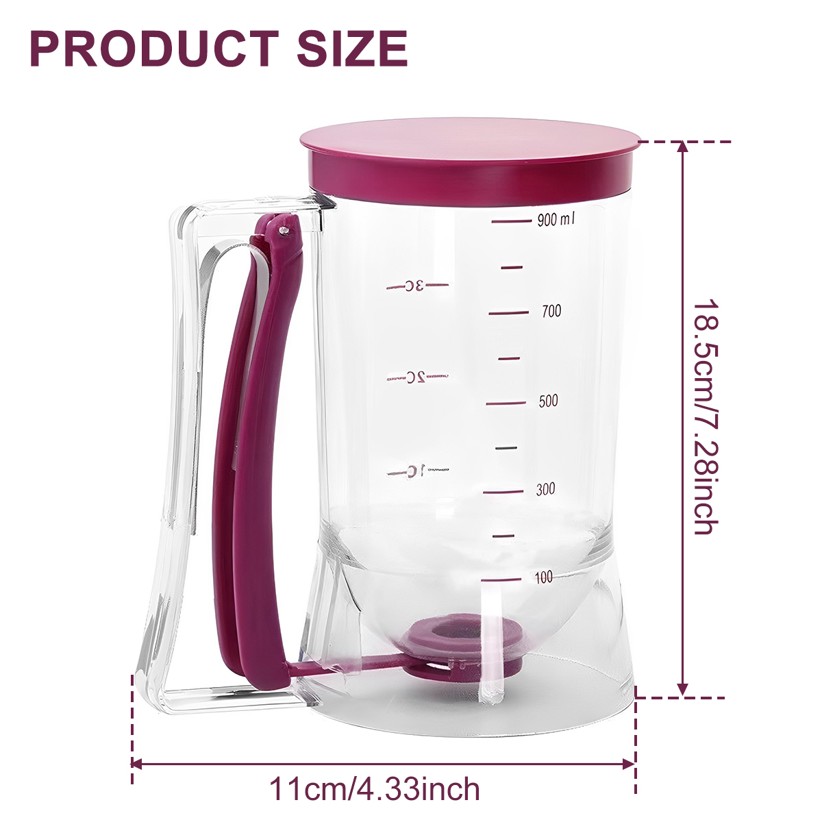 900ml Batter Dispenser Kitchen - Kitchen.Baking Labels review and price