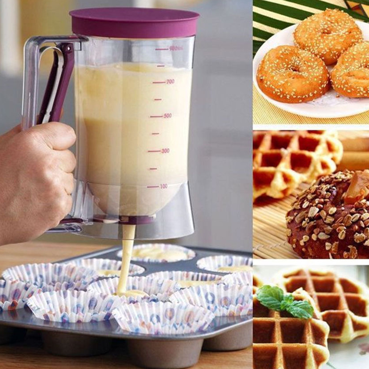 900ml Batter Dispenser Kitchen - Kitchen.Baking Labels review and price