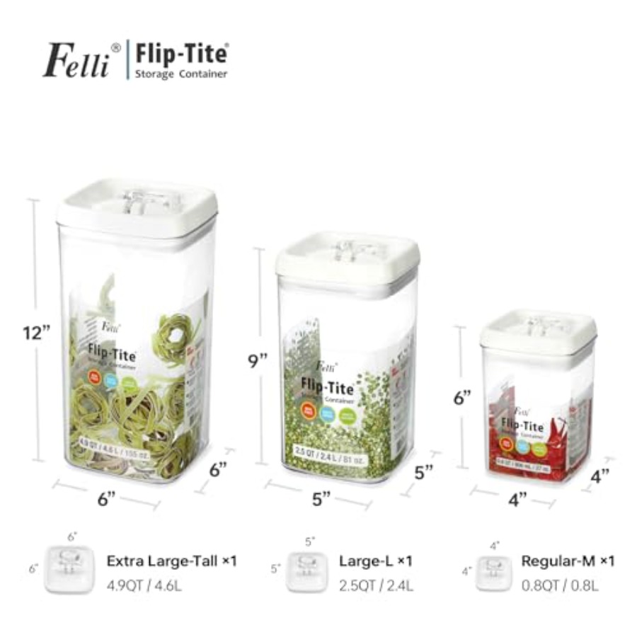 Flip Tite Acrylic Food Storage - Kitchen Baking Canisters review and price