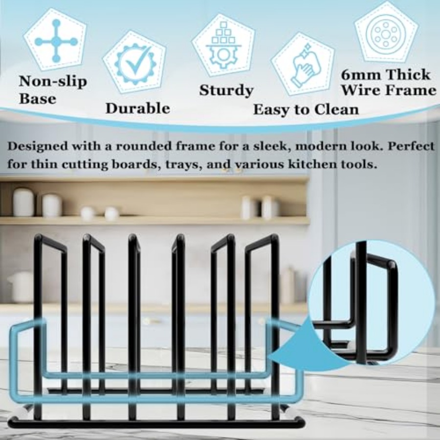Cutting Board Organizer Rack w - Kitchen Cabinet Baking Organizer review and price