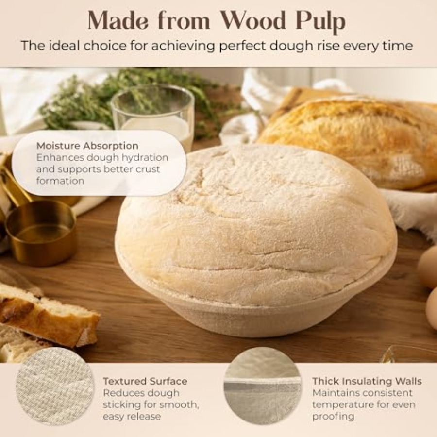 Wood Pulp Banneton Bread Proof - Proofing Basket Banneton review and price