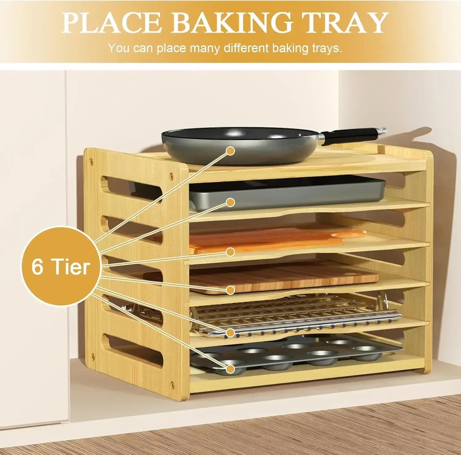 XMSJ-Sale6 Tier Wooden Cabinet - Kitchen Cabinet Baking Organizer review and price