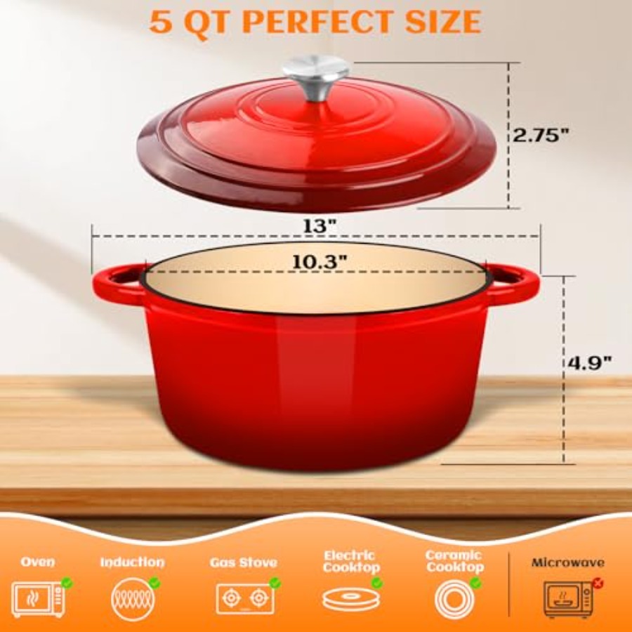 Enameled Cast Iron Dutch Oven  - Proofing Basket Banneton review and price