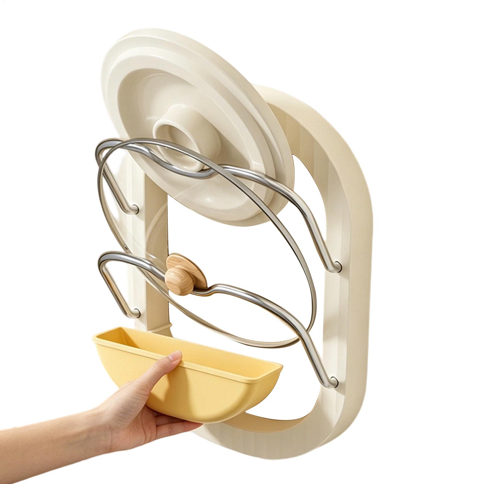 Pot Lid Rack 2-Tier Wall Mount - Kitchen Cabinet Baking Organizer review and price