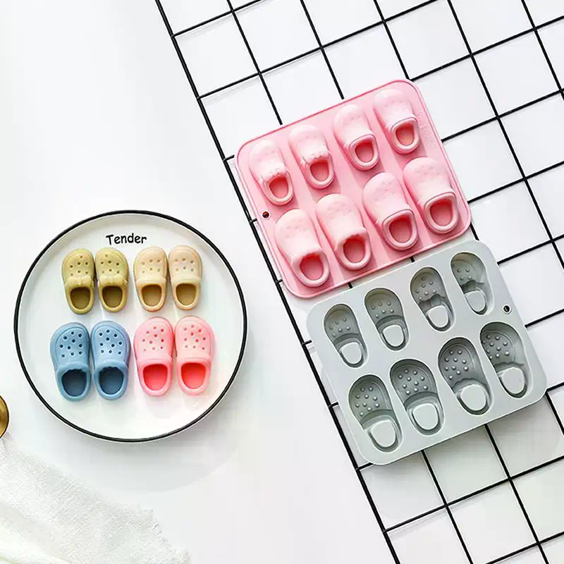 8 Cavity Hole Shoes Theme Sili - Silicone Cake Mold review and price