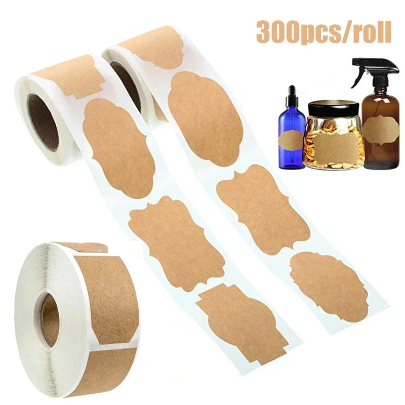 300Pcs Kraft Sticker Handwritt - Kitchen.Baking Labels review and price