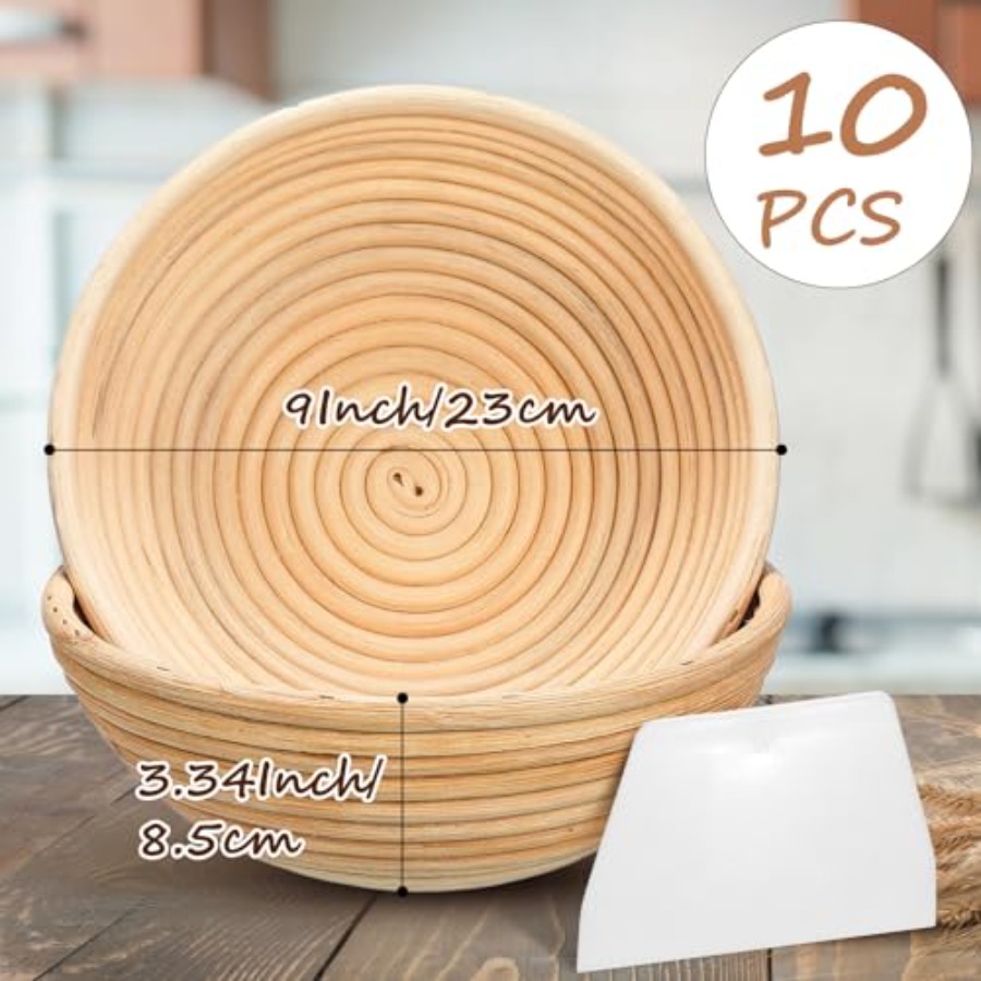 10 Pieces Banneton Bread Proof - Proofing Basket Banneton review and price