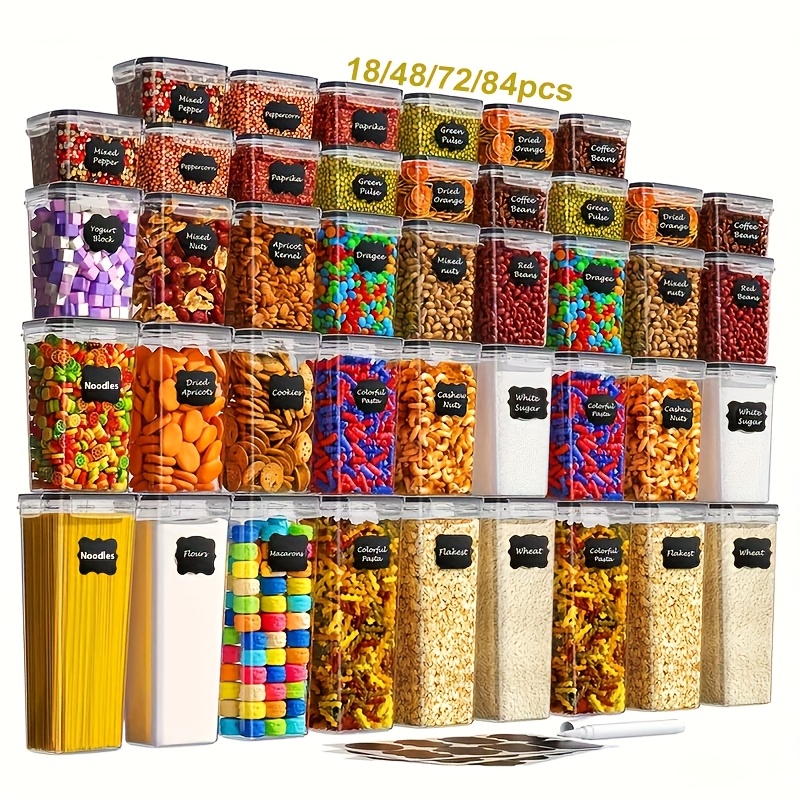 18/48/72/84pcs Storage Box wit - Kitchen.Baking Labels review and price