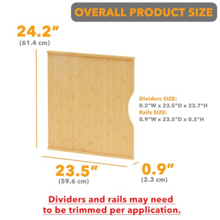 6 Pack Tray Dividers for Cabin - Kitchen Cabinet Baking Organizer review and price
