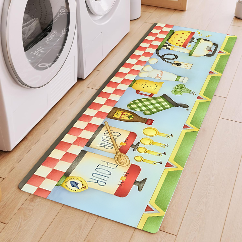 Red Check Border Cartoon Bakin - Kitchen Living Baking Mats review and price