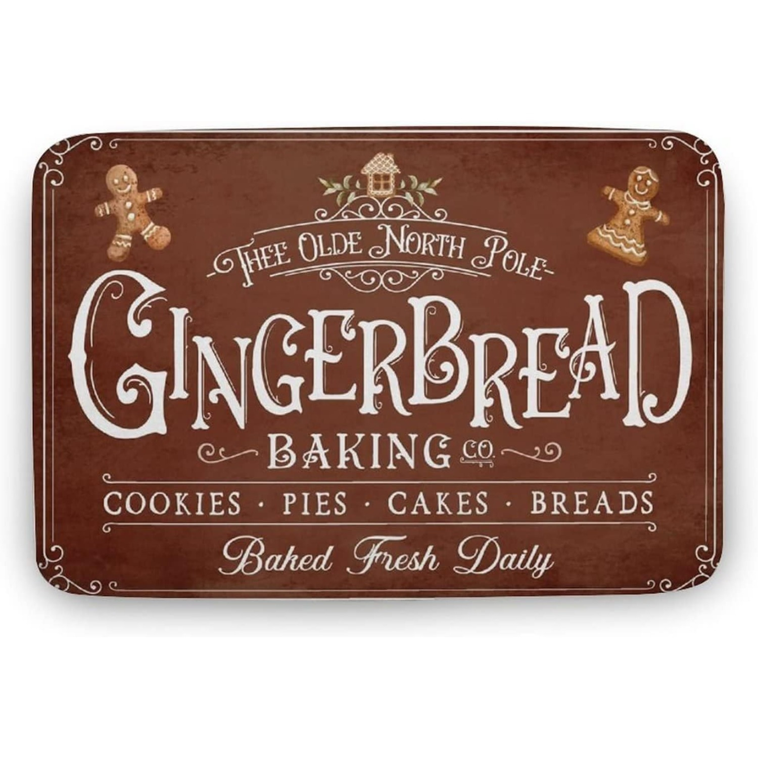 Vintage Christmas Gingerbread  - Kitchen Living Baking Mats review and price