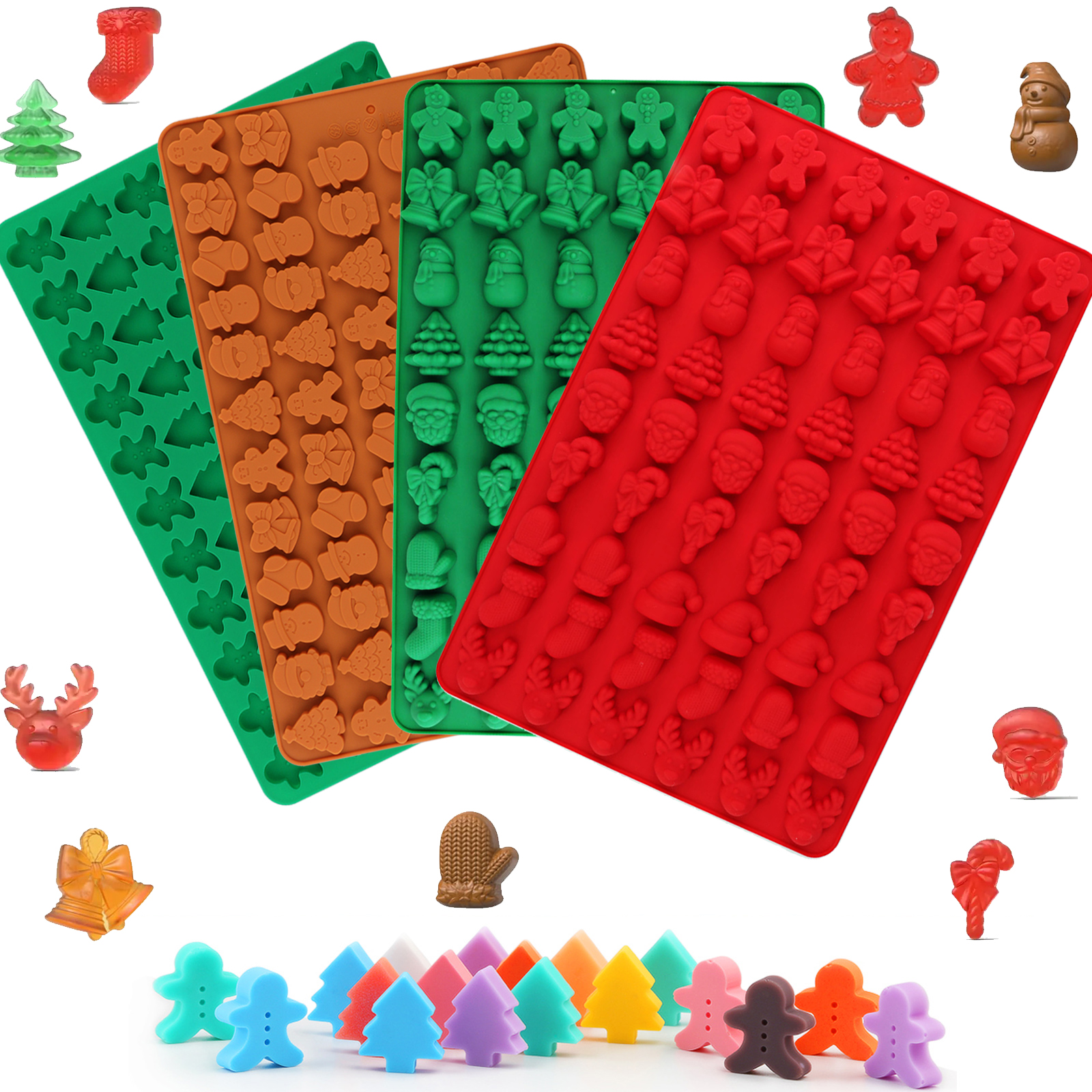 Four Types of Christmas-Themed - Silicone Cake Mold review and price