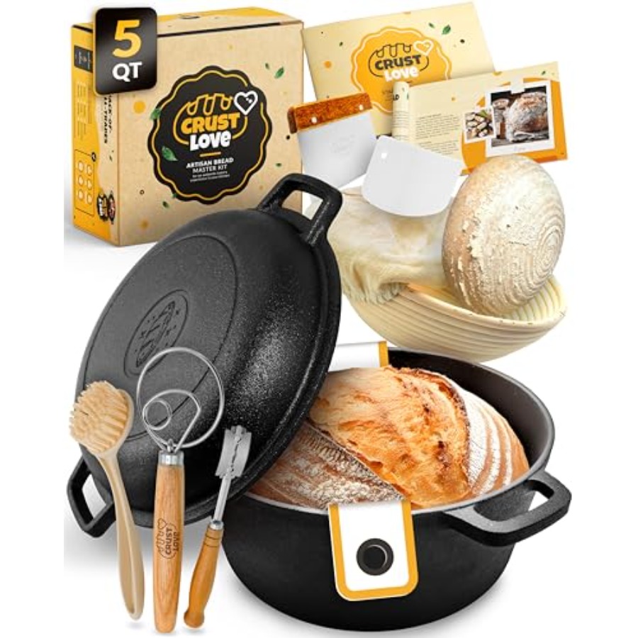 Cast Iron Dutch Oven for Bread - Proofing Basket Banneton review and price