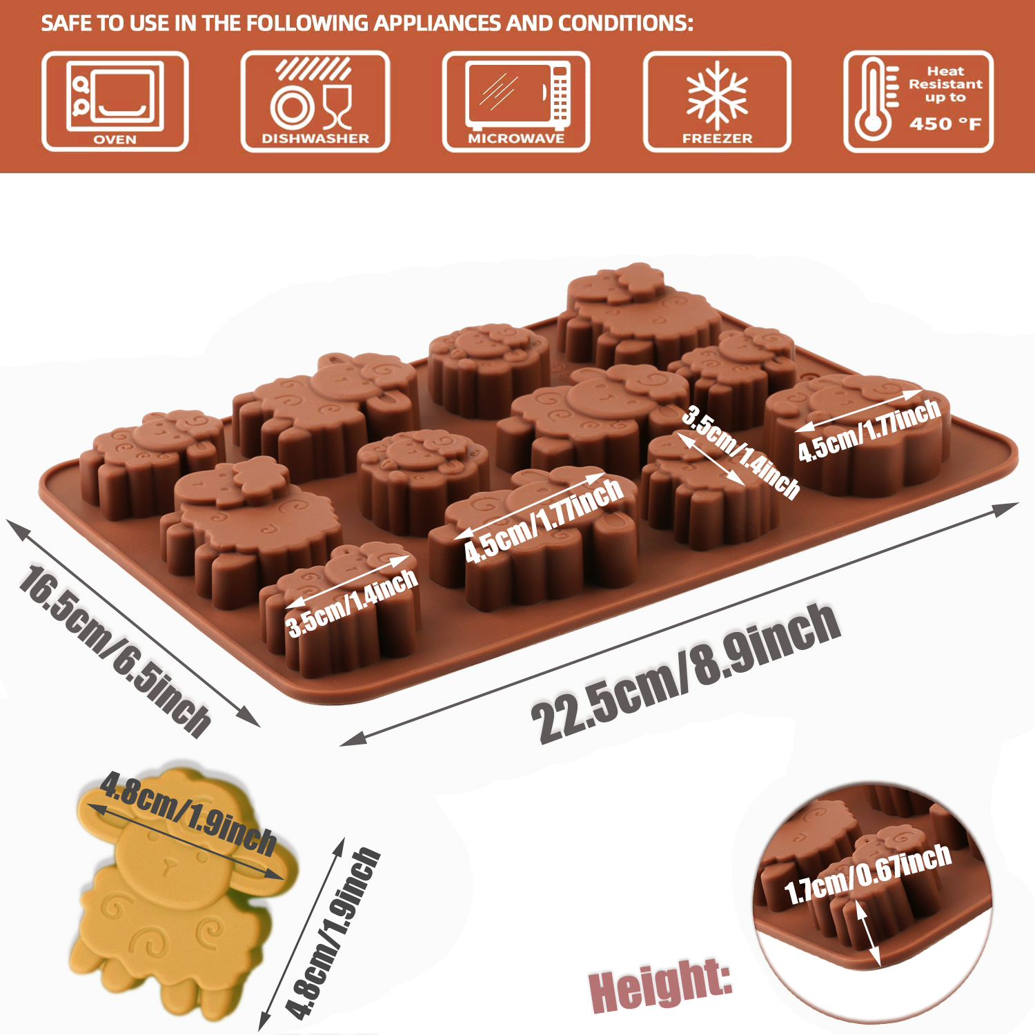1Pack Silicone Eid Lamb Candy  - Silicone Cake Mold review and price