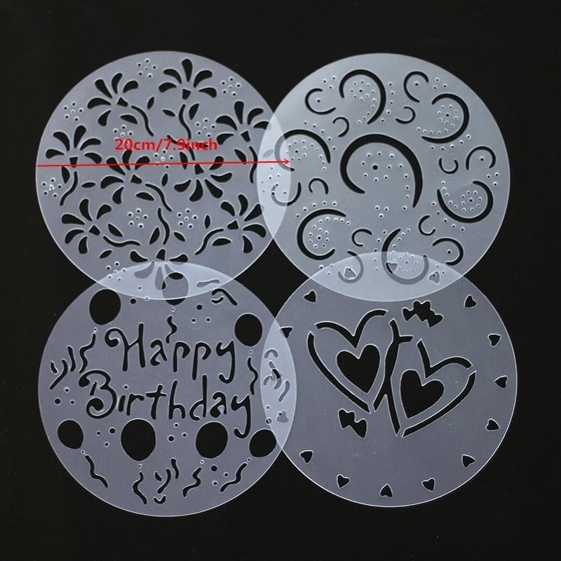 4Pieces/lot Cake Stencils Latt - Silicone Cake Mold review and price