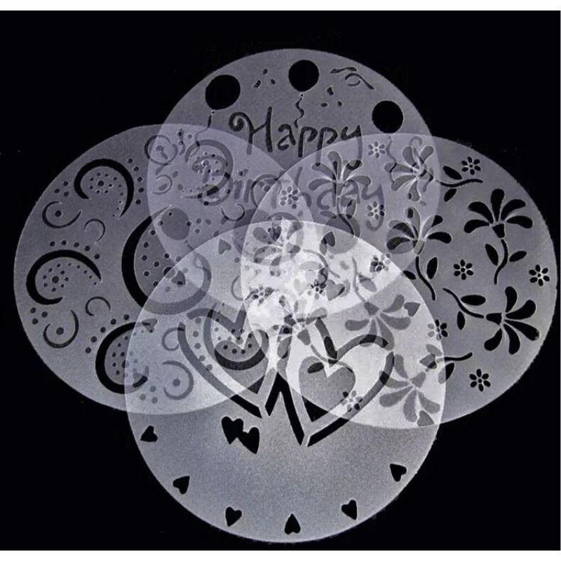 4Pieces/lot Cake Stencils Latt - Silicone Cake Mold review and price