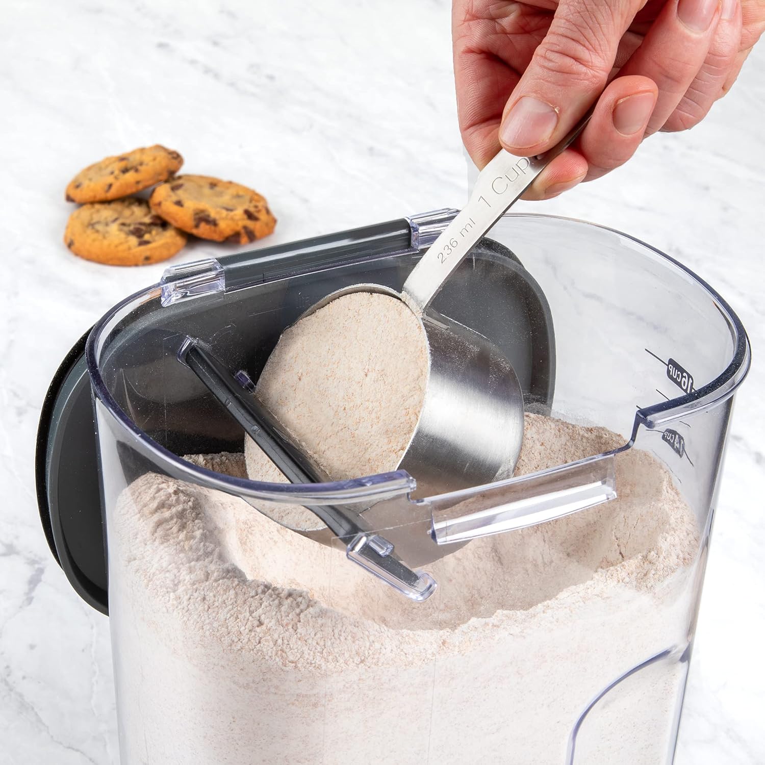 Airtight Flour Container with  - Kitchen Baking Canisters review and price